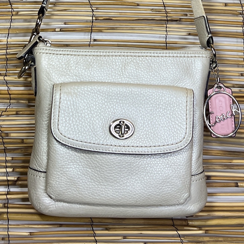 Coach Cream Leather Crossbody Bag